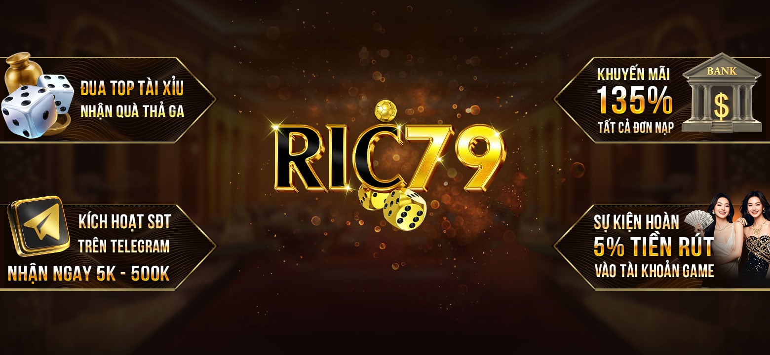 Trang chủ Ric79.top và giao diện tải app Ric79